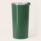 Emerald Green Solid Color Travel Mug Gallery Image 2
