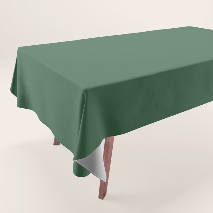 Emerald Green Solid Color Tablecloth Gallery Image 1