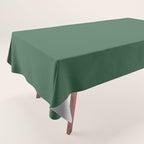 Emerald Green Solid Color Tablecloth Gallery Image 1