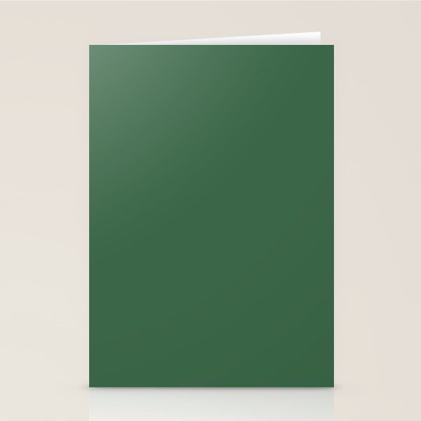 Emerald Green Solid Color Stationery Card Gallery Image 2