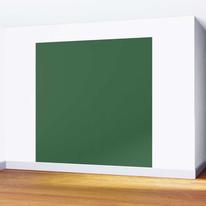 Emerald Green Solid Color Wall Mural Gallery Image 2