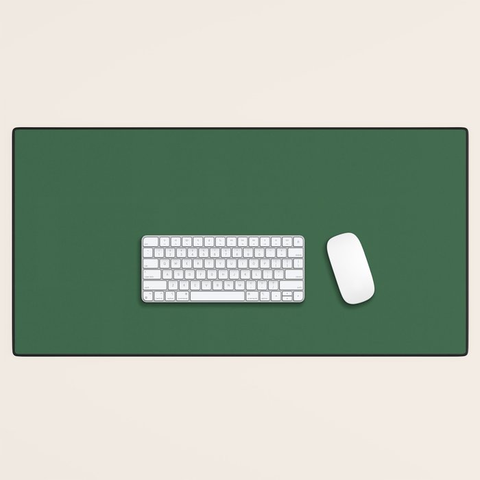 Emerald Green Solid Color Desk Mat Gallery Image 1