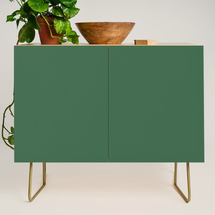 Emerald Green Solid Color Credenza Gallery Image 1