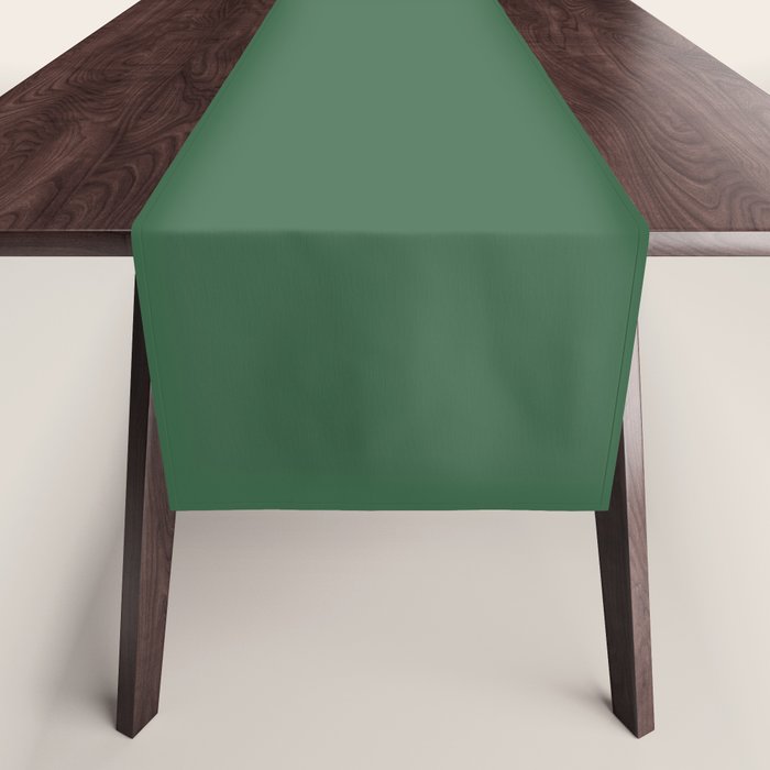 Emerald Green Solid Color Table Runner Gallery Image 1