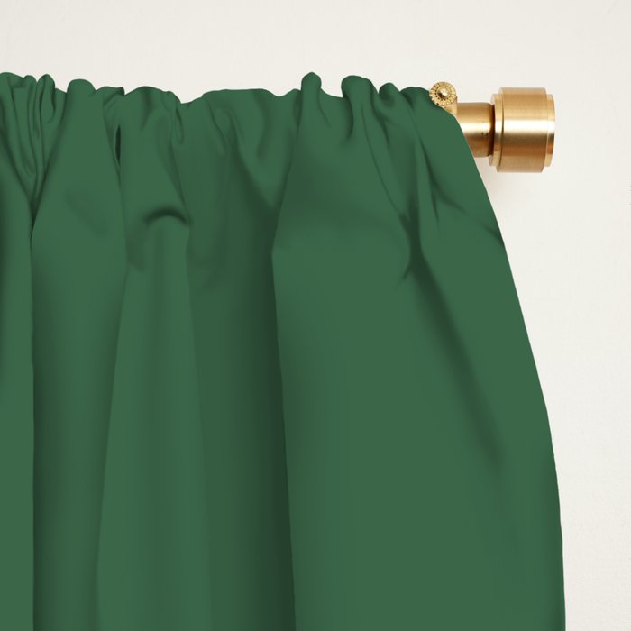 Emerald Green Solid Color Window Curtain Gallery Image 2