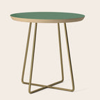 Emerald Green Solid Color Side Table Gallery Image 1