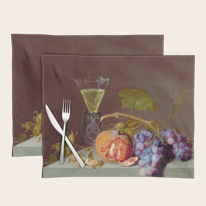Still Life With Fruit, 1675, Jacob van Walscapelle Placemat Gallery Image 1