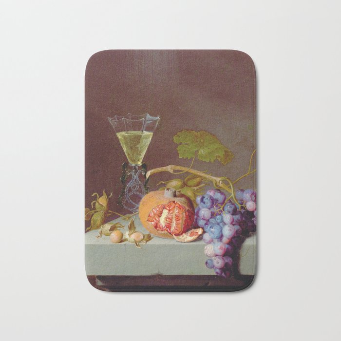 Still Life With Fruit, 1675, Jacob van Walscapelle Bath Mat Gallery Image 1