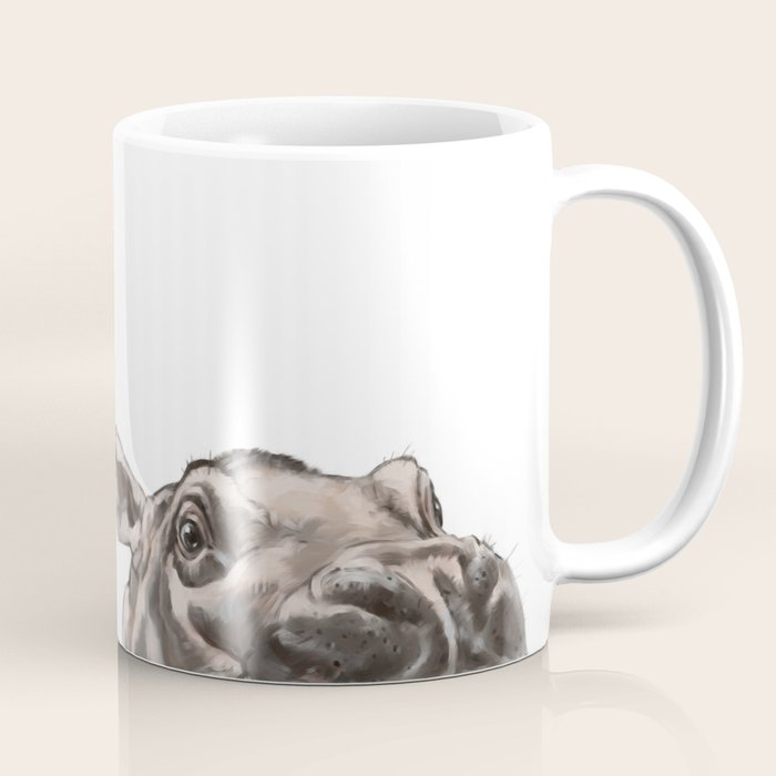 Peeking Baby Hippo Coffee Mug Gallery Image 1