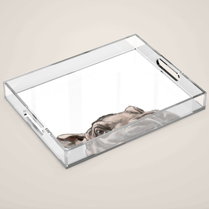 Peeking Baby Hippo Acrylic Tray Gallery Image 1