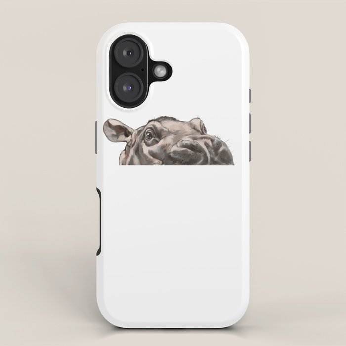 Peeking Baby Hippo iPhone Case Gallery Image 1