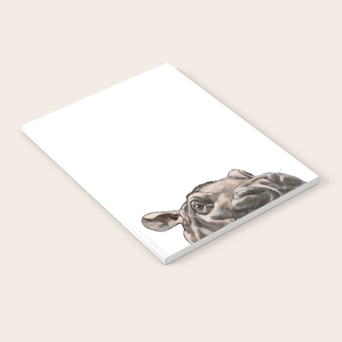 Peeking Baby Hippo Notebook Gallery Image 1