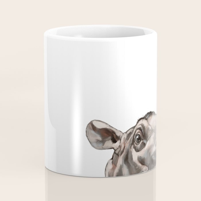 Peeking Baby Hippo Coffee Mug Gallery Image 4