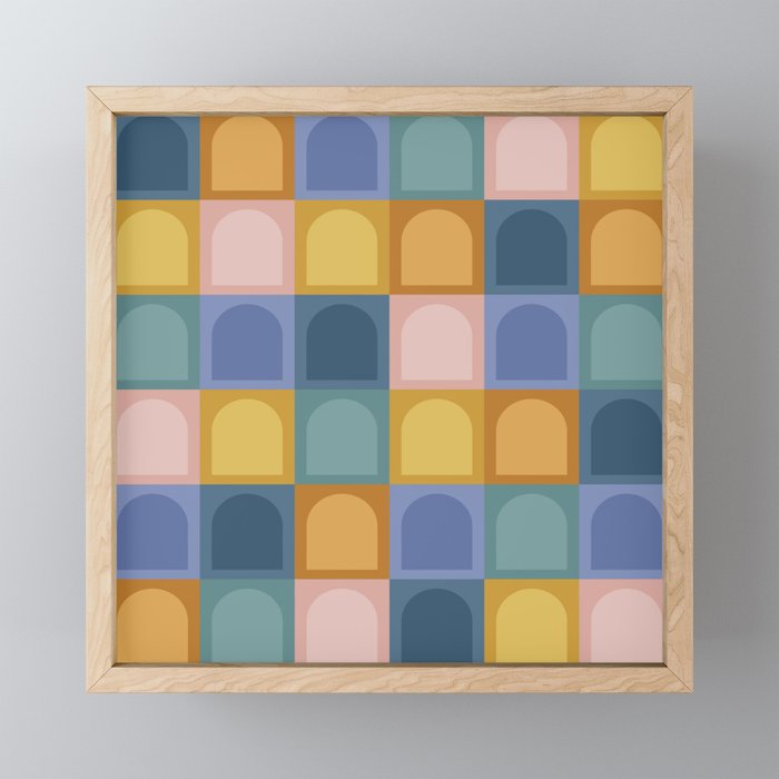 Checkered Arch Pattern II Mini Art Print Gallery Image 1