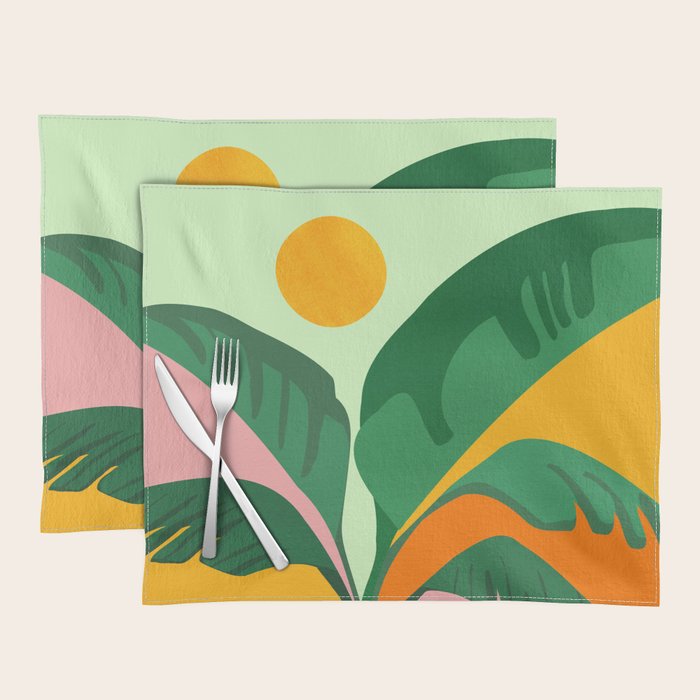 Things Are Looking Up 2 Wide View / Tropical Greenery Placemat Gallery Image 1