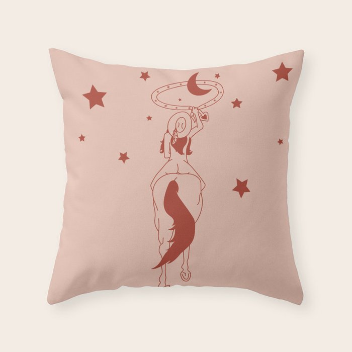 Fanny Ropes the Moon Throw Pillow Gallery Image 1