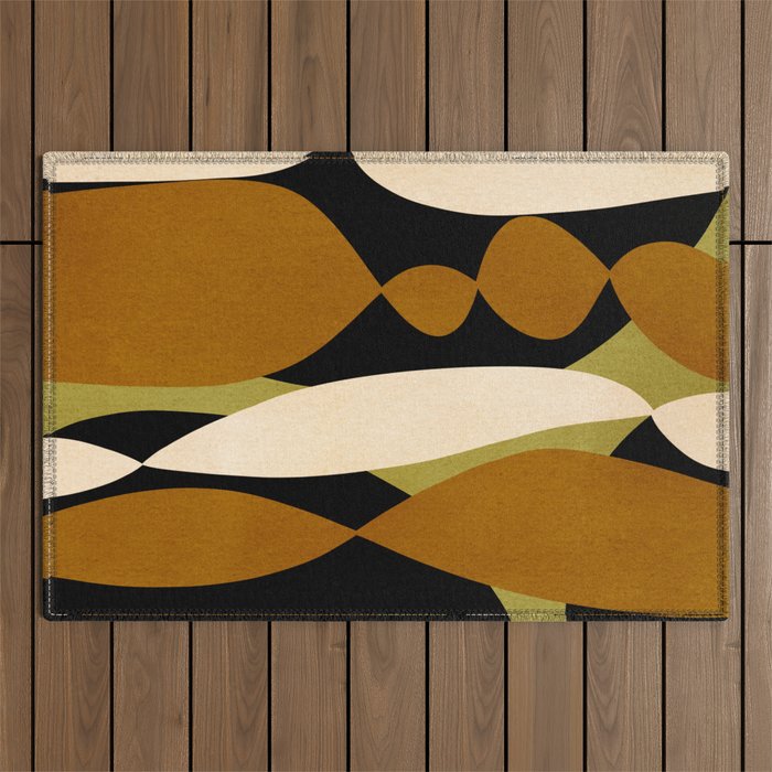 Modern shapes composition N02 Outdoor Rug Gallery Image 1