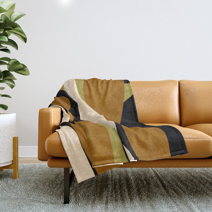 Modern shapes composition N02 Throw Blanket Gallery Image 1