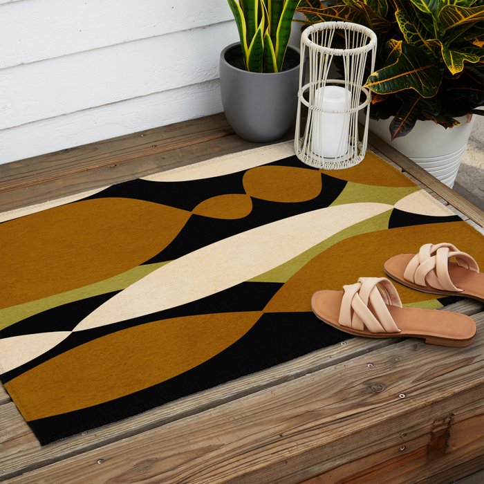 Modern shapes composition N02 Outdoor Rug Gallery Image 2