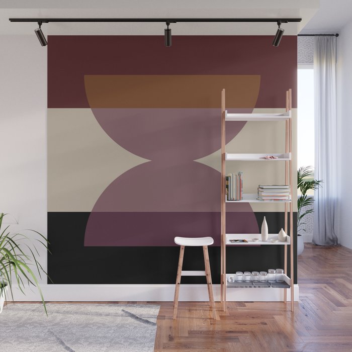 Retro Minimalism - Purple Autumn Wall Mural Gallery Image 1