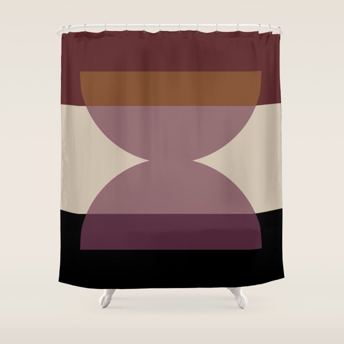 Retro Minimalism - Purple Autumn Shower Curtain Gallery Image 1