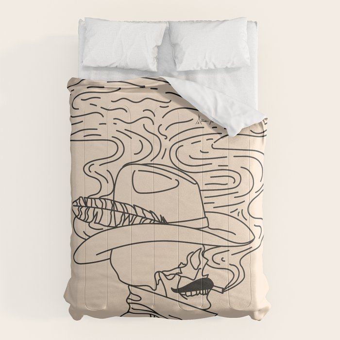 Love or Die Tryinâ - Cowhand Black & Cream Comforter Gallery Image 6