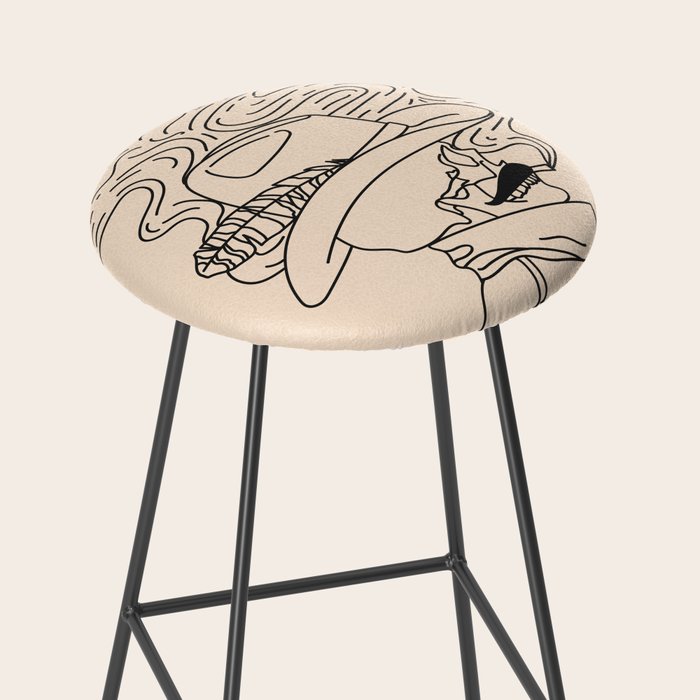 Love or Die Tryinâ - Cowhand Black & Cream Stool Gallery Image 2