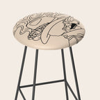 Love or Die Tryinâ - Cowhand Black & Cream Stool Gallery Image 2