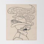 Love or Die Tryinâ - Cowhand Black & Cream Throw Blanket Gallery Image 2