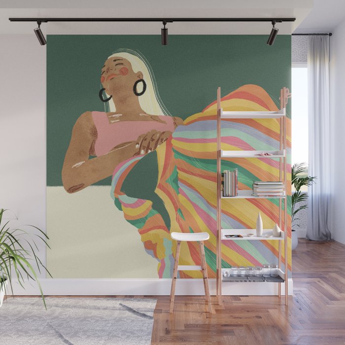 Rainbow Lady Wall Mural Gallery Image 1