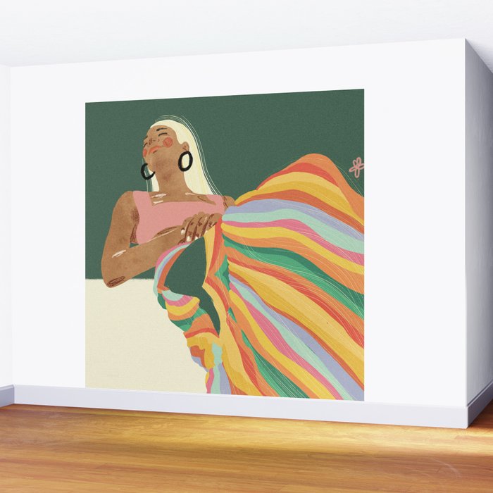Rainbow Lady Wall Mural Gallery Image 2