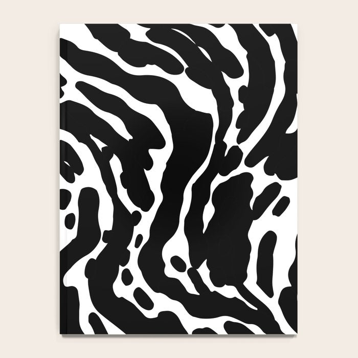 Abstract black and white paint stripe pattern Notebook Gallery Image 4