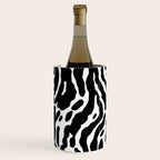 Abstract black and white paint stripe pattern Wine Chiller Gallery Image 2