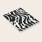 Abstract black and white paint stripe pattern Notebook Gallery Image 3