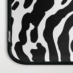 Abstract black and white paint stripe pattern Laptop Sleeve Gallery Image 3
