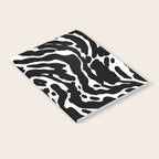 Abstract black and white paint stripe pattern Notebook Gallery Image 2