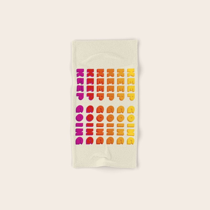 KEEP GOING - POSITIVE QUOTE Bath Towel Gallery Image 1