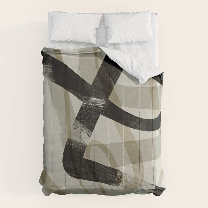 abstract line art III Comforter Gallery Image 1