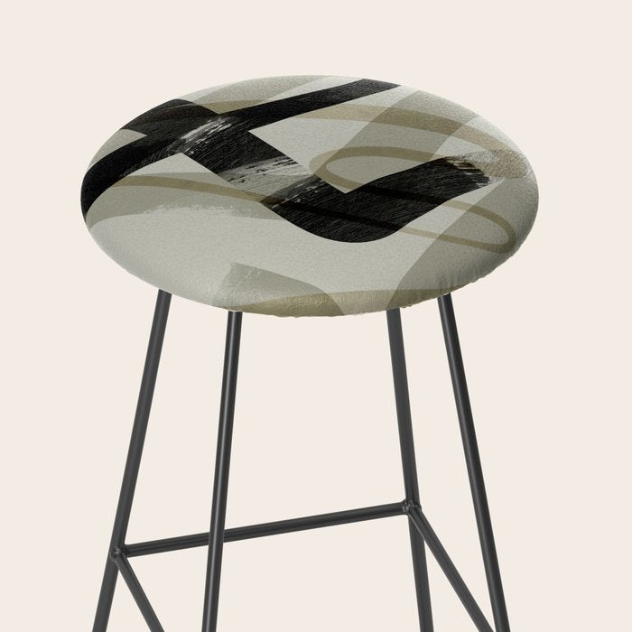 abstract line art III Stool Gallery Image 2