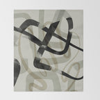 abstract line art III Throw Blanket Gallery Image 2