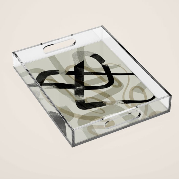 abstract line art III Acrylic Tray Gallery Image 1