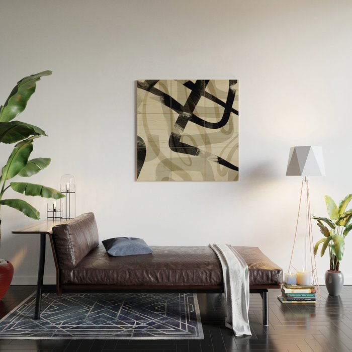 abstract line art III Wood Wall Art Gallery Image 2
