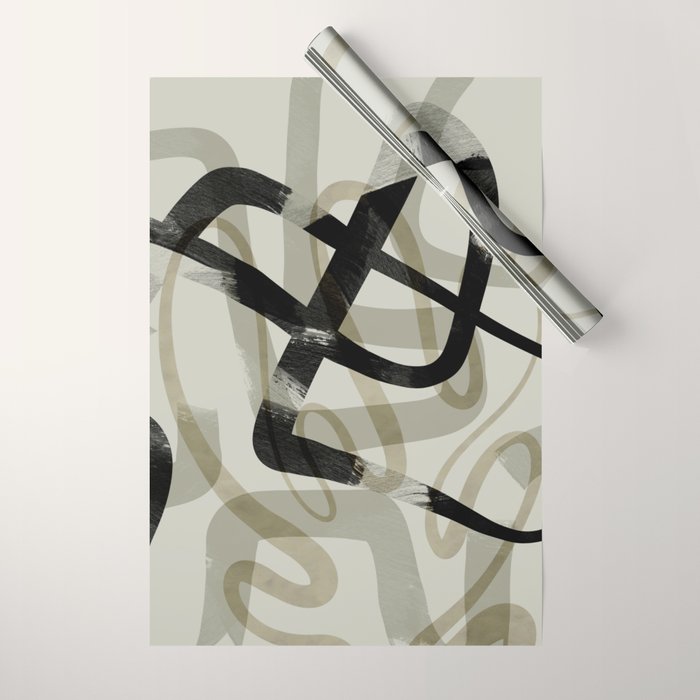 abstract line art III Wrapping Paper Gallery Image 1