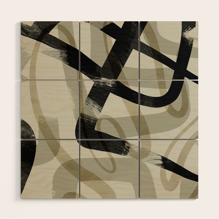 abstract line art III Wood Wall Art Gallery Image 1