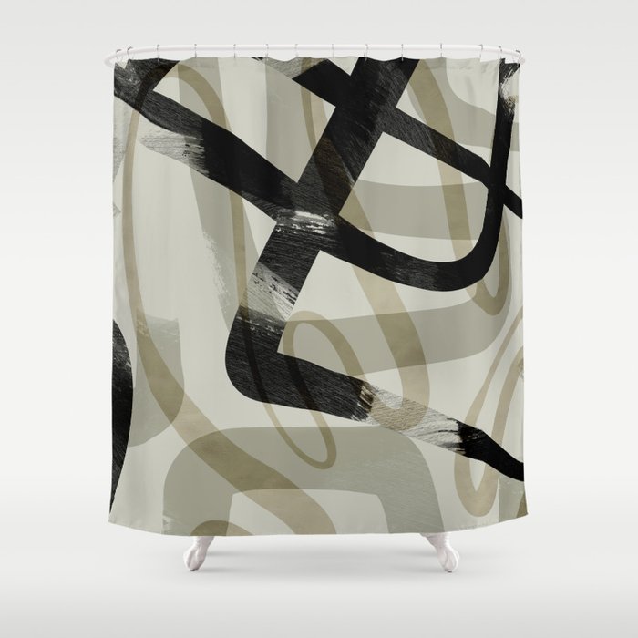 abstract line art III Shower Curtain Gallery Image 1