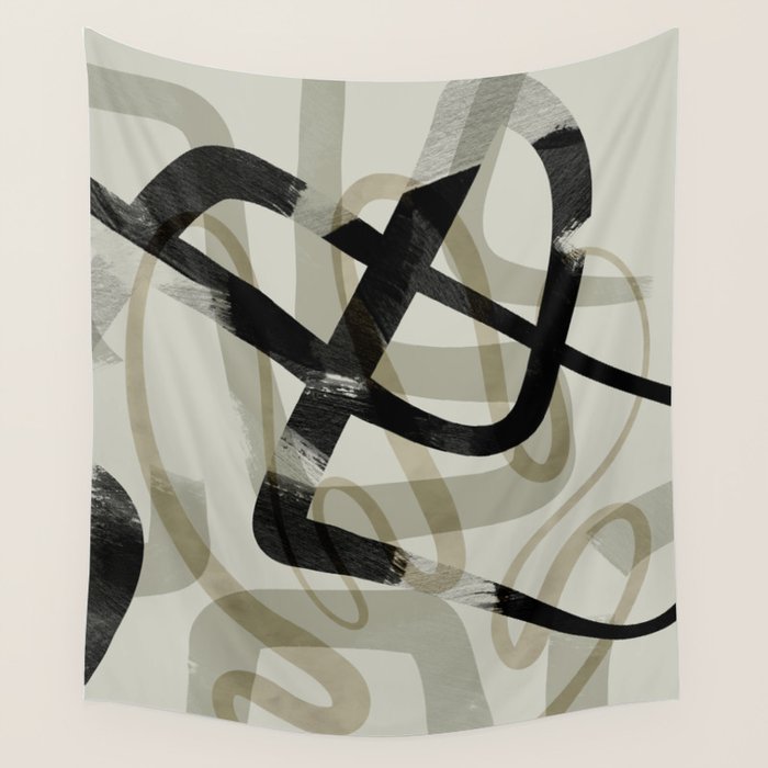 abstract line art III Wall Tapestry Gallery Image 4