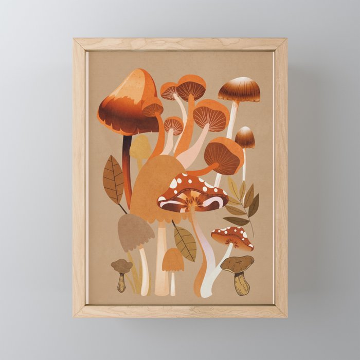 Mushrooms 2 Mini Art Print Gallery Image 1