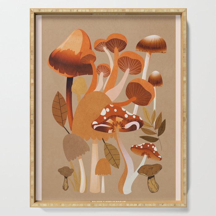 Mushrooms 2 Serving Tray Gallery Image 1