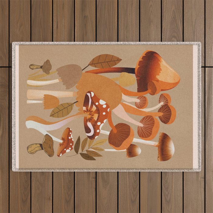 Mushrooms 2 Outdoor Rug Gallery Image 1