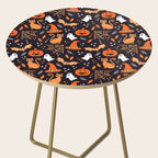 Halloween party illustrations orange, black Side Table Gallery Image 2
